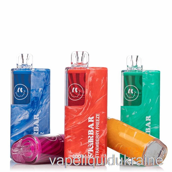 Vape Liquid Ukraine Sugar Bar SB8000 0% Zero Nicotine Disposable Lemon Mint